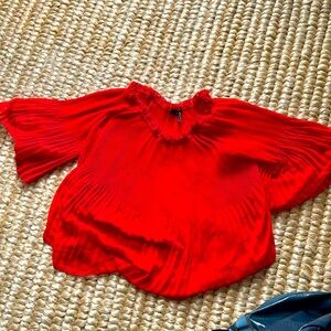 Red Zara blouse